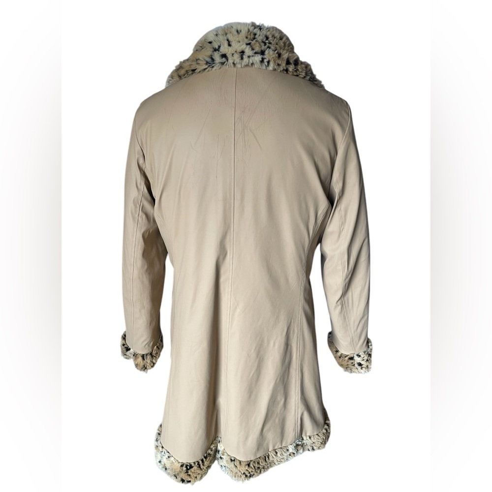 Y2K Leopard Print Faux Fur Coat - Picture 7 of 10